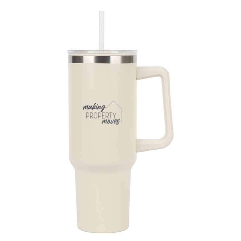 Making Property Moves | 40 oz. Travel Tumbler Drinkware Cream