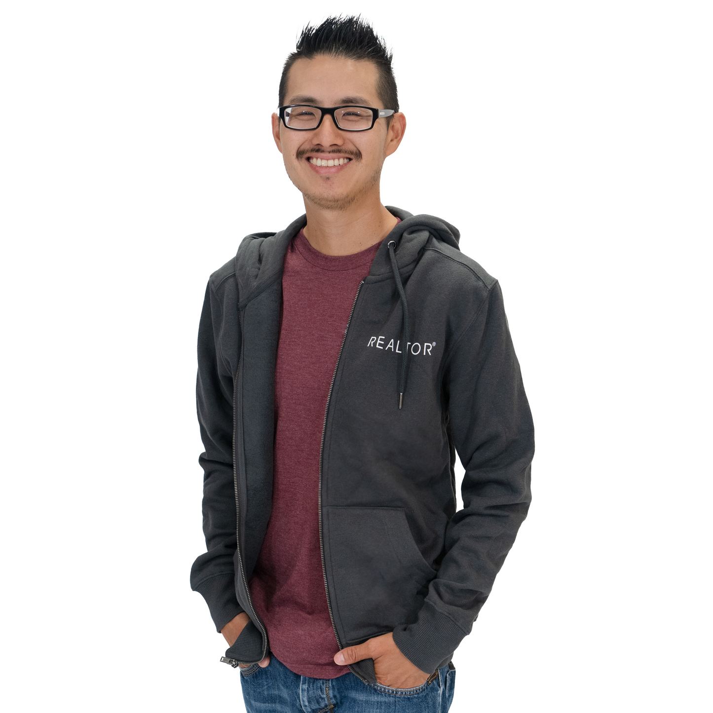 REALTOR® | Unisex Full Zip Hoodie Apparel X-Small Grey