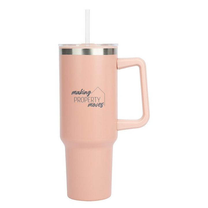 Making Property Moves | 40 oz. Travel Tumbler Drinkware Dusty Rose  