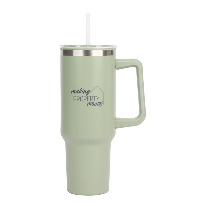 Making Property Moves | 40 oz. Travel Tumbler Drinkware Light Green  