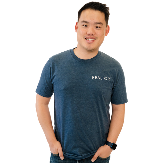 REALTOR® | Men's Perfect Crew Neck T-Shirt - FINAL SALE Apparel Small Heathered Light Blue 