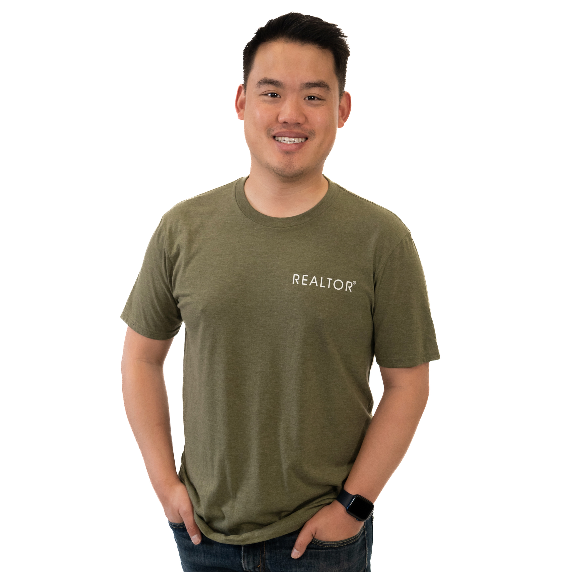 REALTOR® | Men's Perfect Crew Neck T-Shirt - FINAL SALE Apparel Small Heathered Olive 