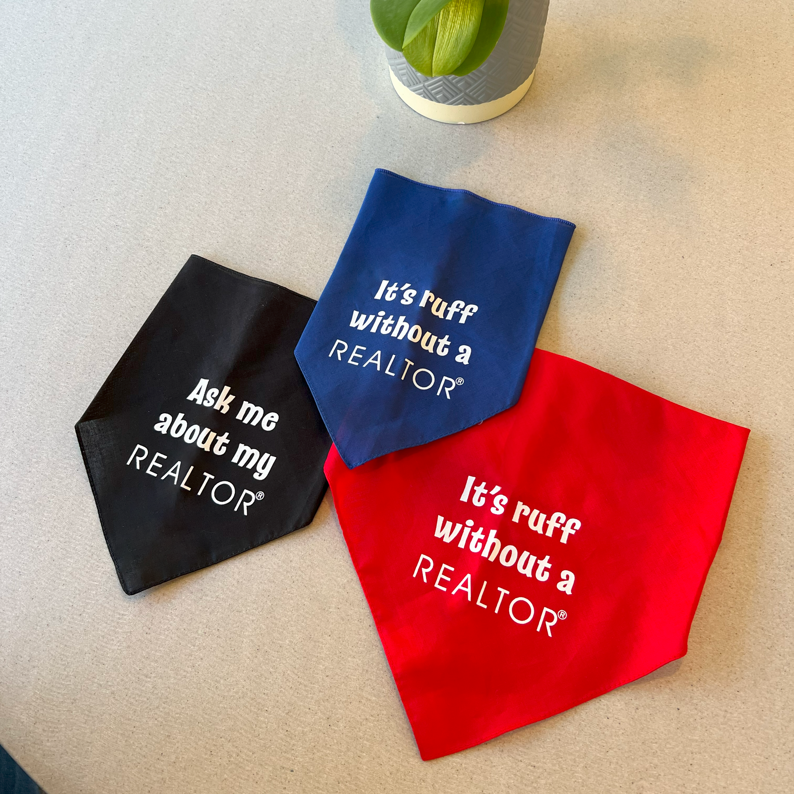 Dog Bandana - Ask Me About My REALTOR®- FINAL SALE Dog Apparel   