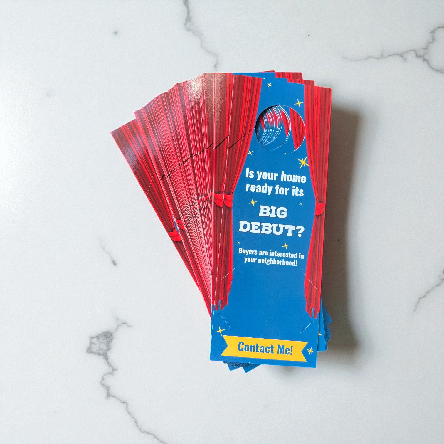 Real Estate Door Hangers | Home's Big Debut Real Estate Supplies