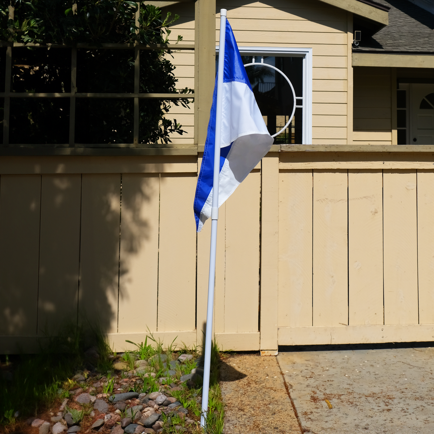 Flag with Pole Flag Bi-Color | Blue & White  