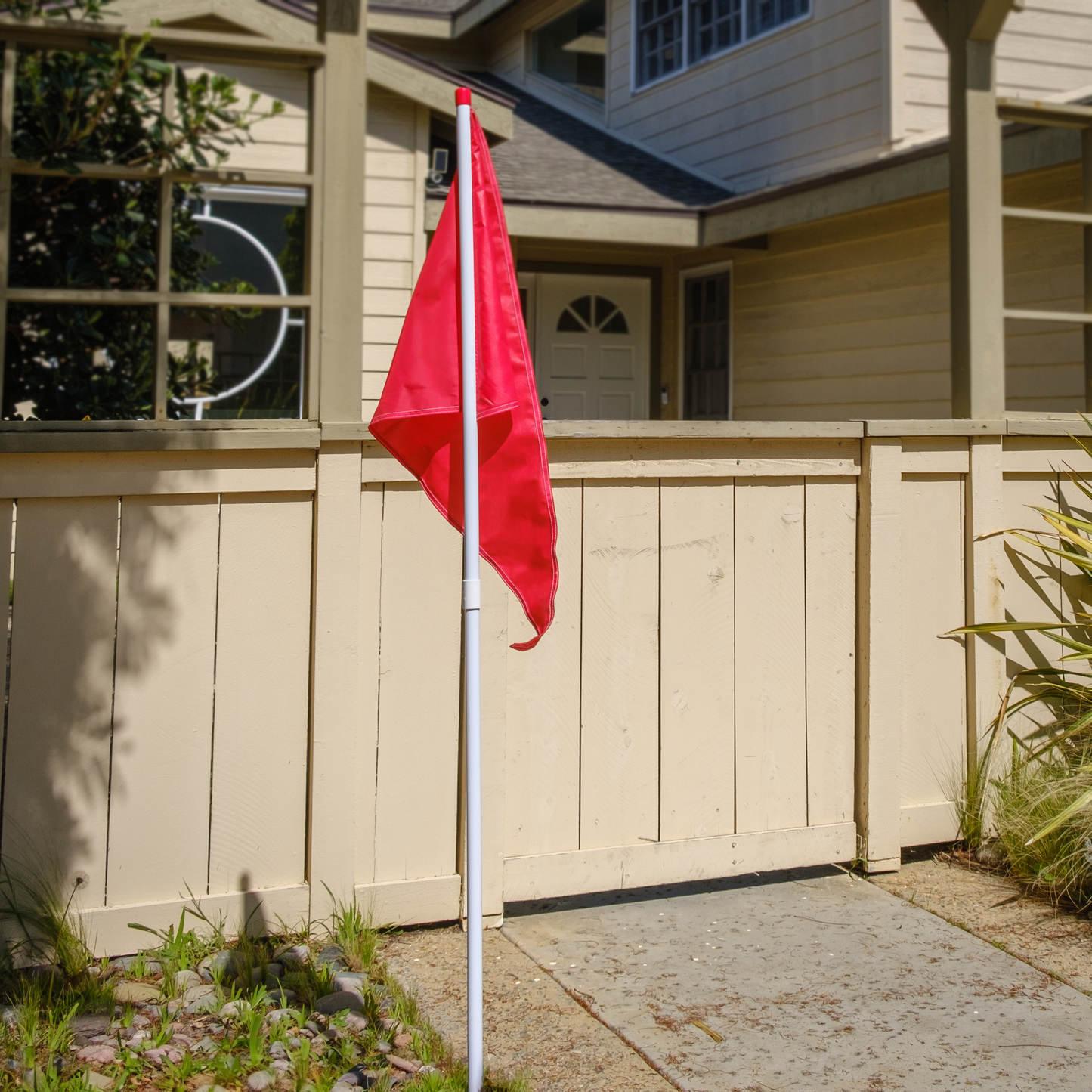 Flag with Pole Flag Solid | Red  