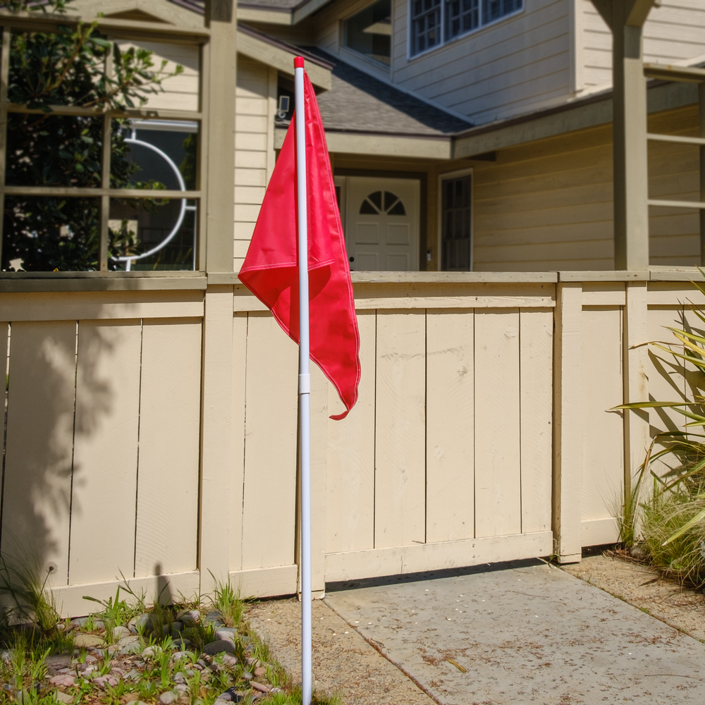 Flag with Pole - FINAL SALE Flag Solid | Red  