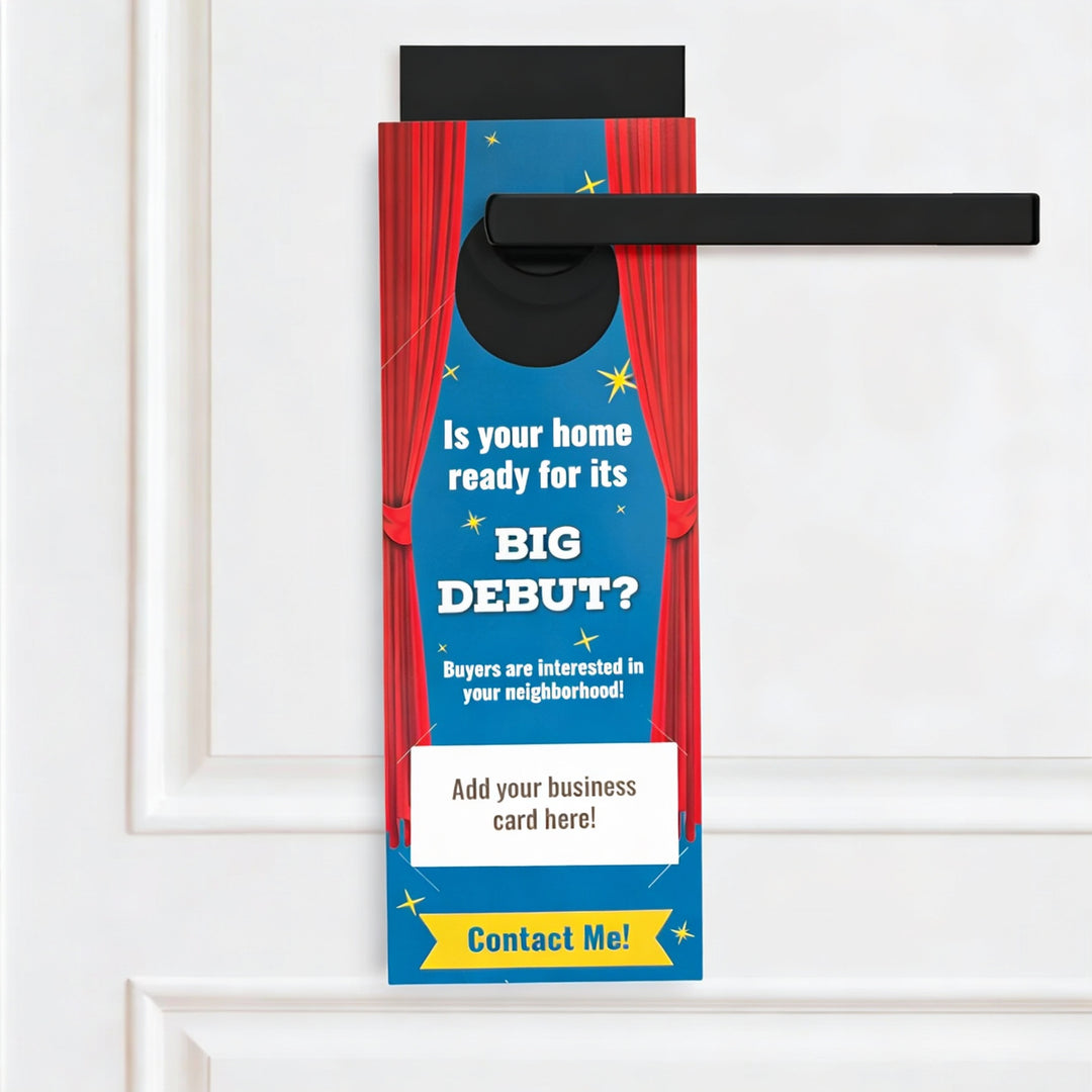 Real Estate Door Hangers | Home's Big Debut Real Estate Supplies
