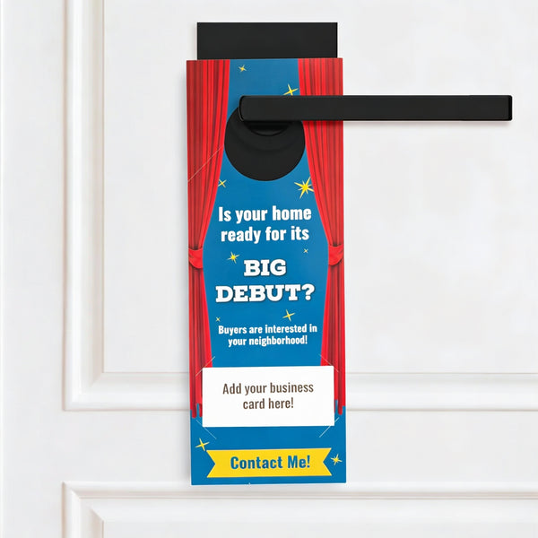Real Estate Door Hangers | Home's Big Debut Real Estate Supplies