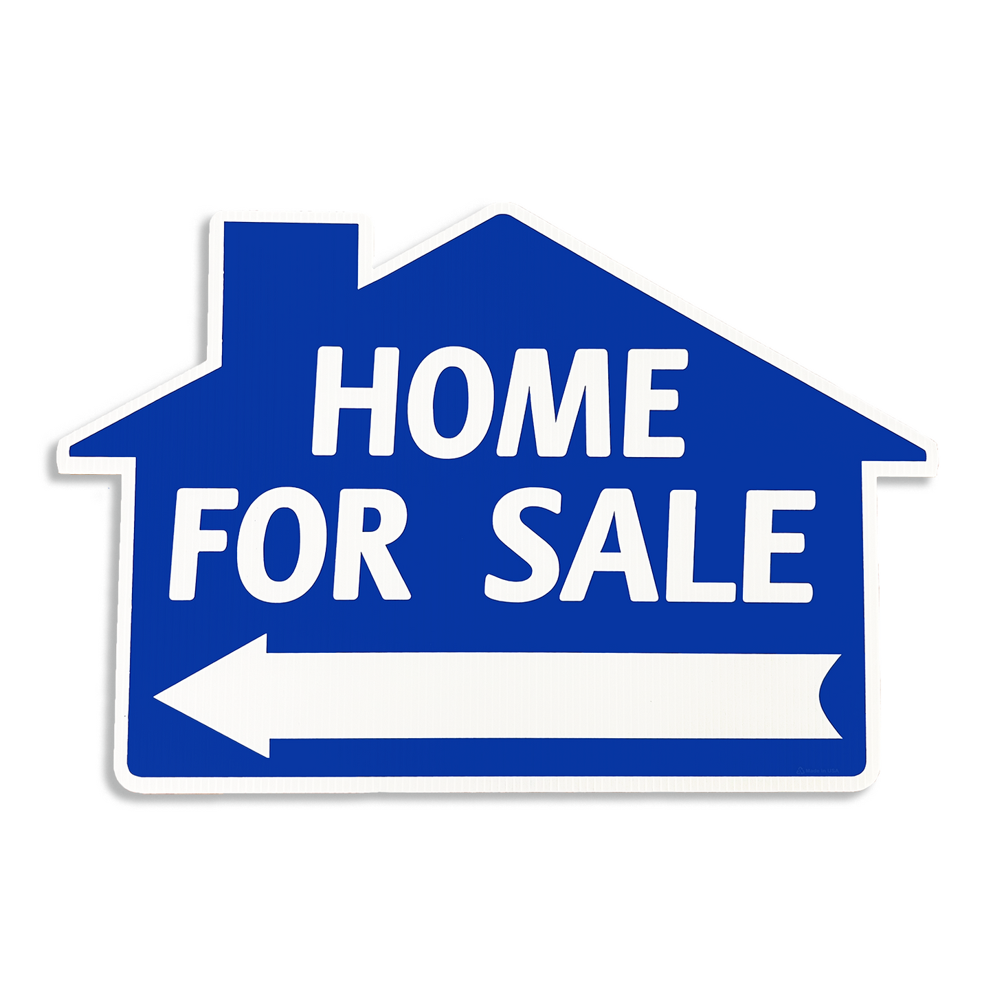 House Shaped "Home For Sale" Sign Sign Blue  