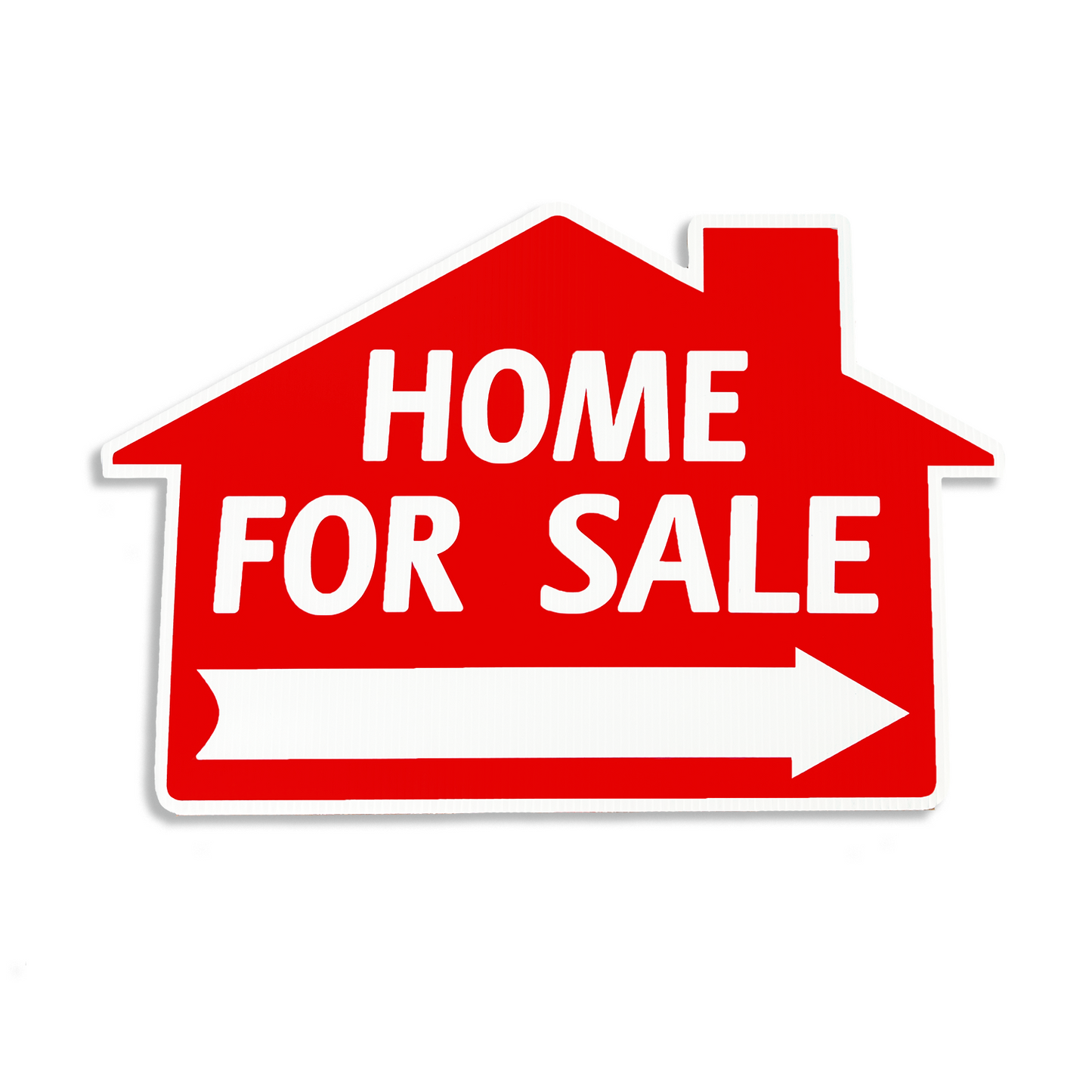 House Shaped "Home For Sale" Sign Sign Red  