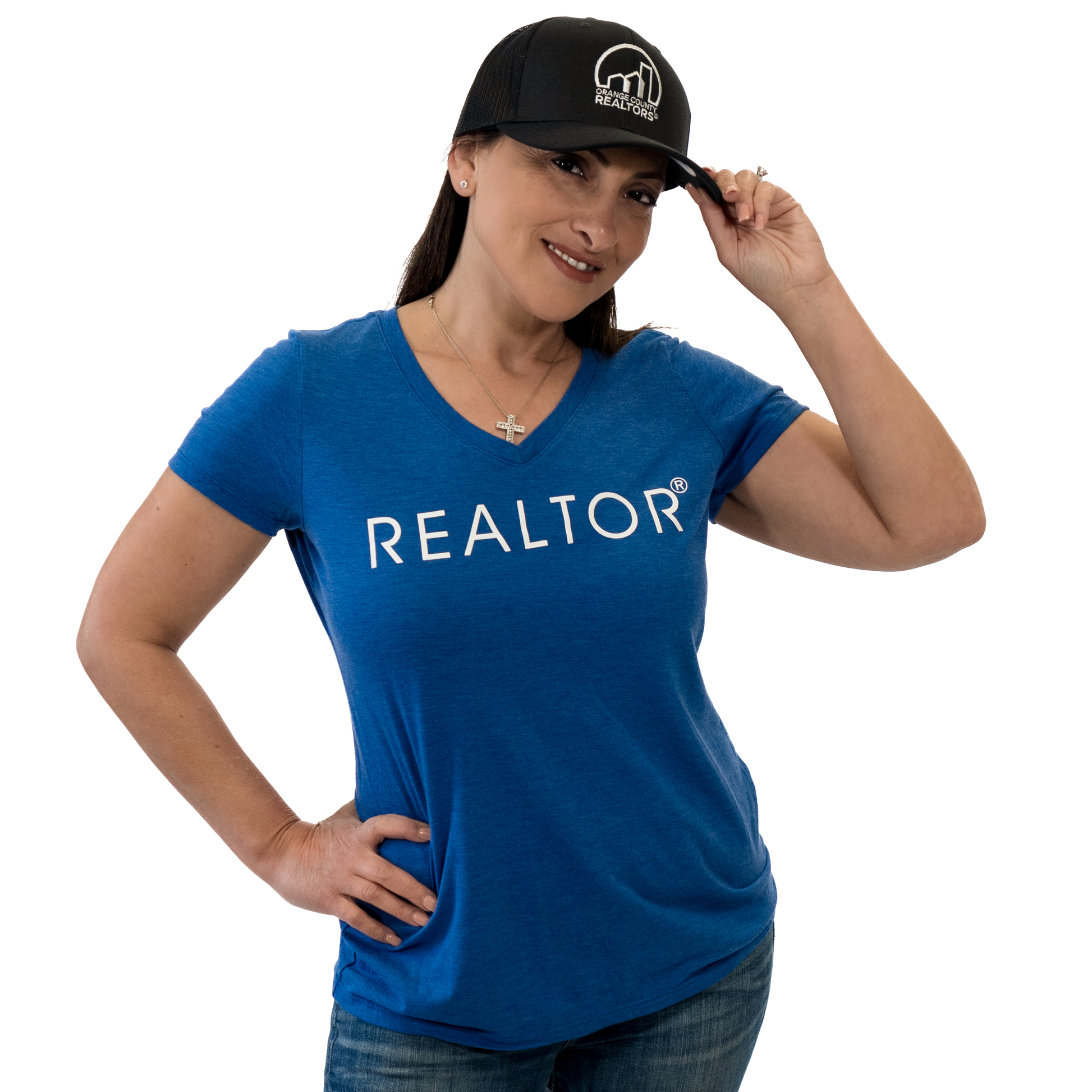 REALTOR® | Women’s Perfect Tri V-Neck Tee Apparel Small Royal Frost 