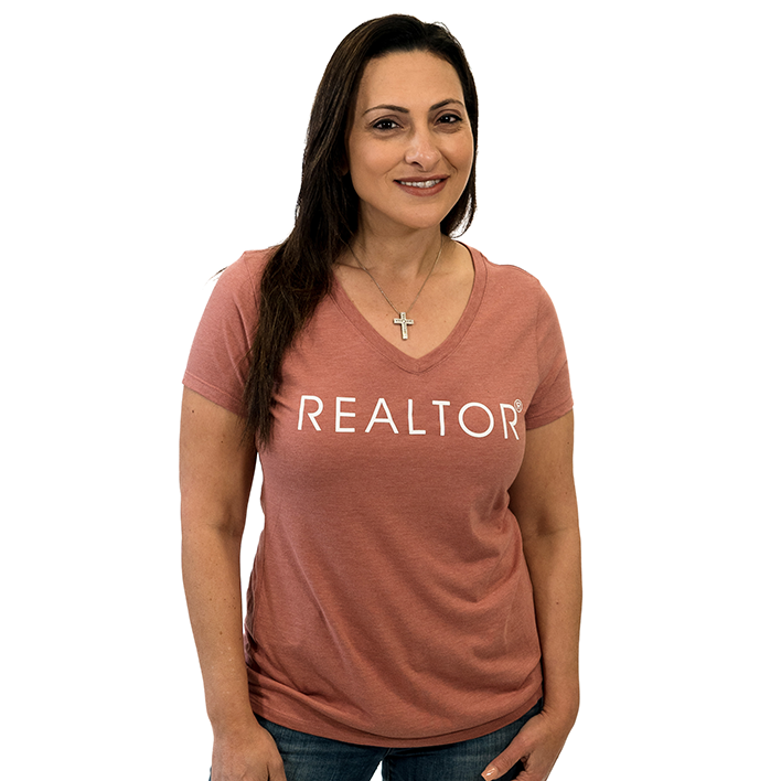 REALTOR® | Women’s Perfect Tri V-Neck Tee Apparel Blush Frost X-Small 