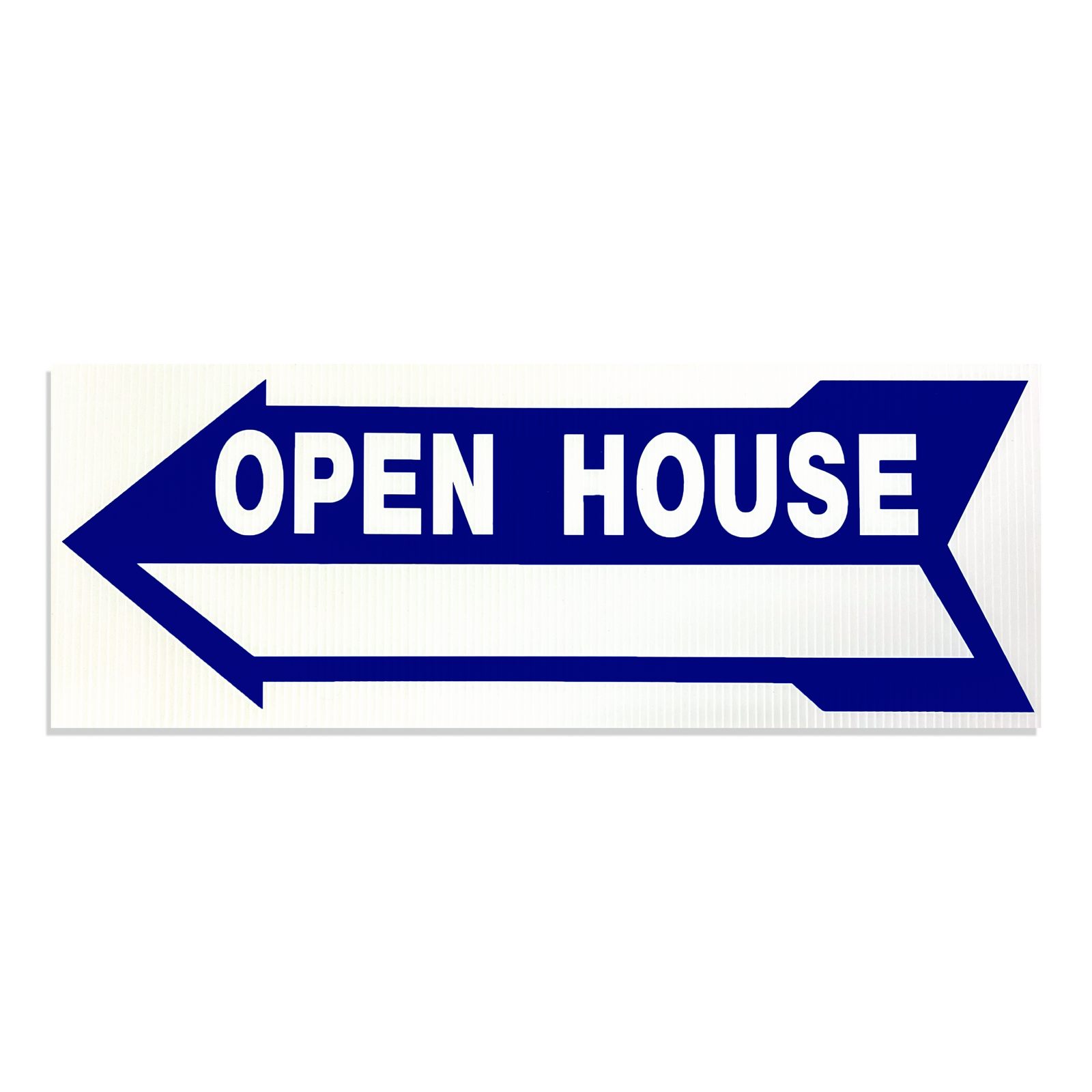 Open House Arrow Sign Sign Blue  