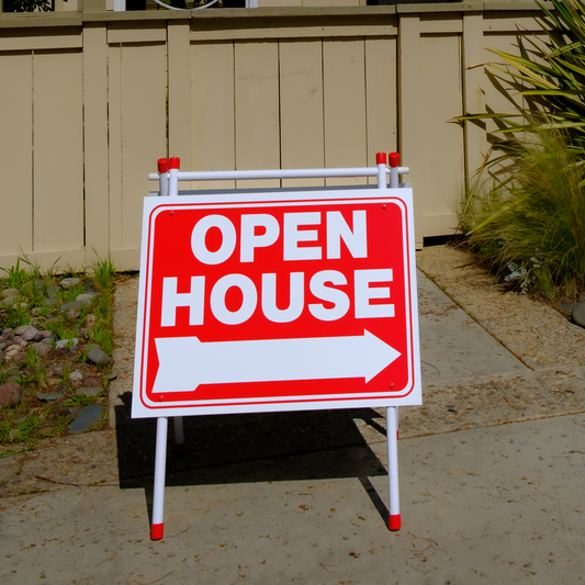 Plastic A-Frame w/ Open House Sign Sign   