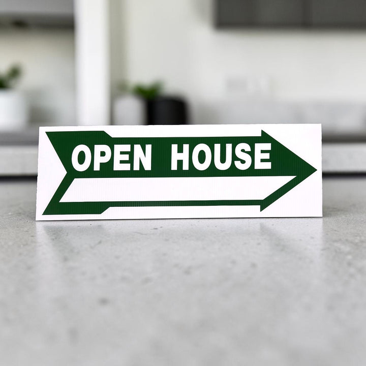 Open House Arrow Sign Sign Green