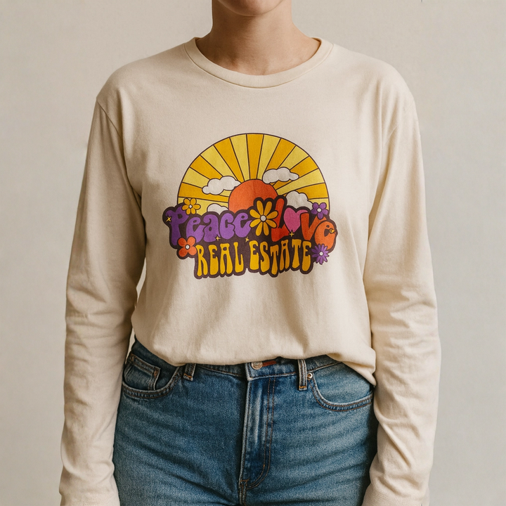 Peace, Love, Real Estate | Unisex Long Sleeve Apparel
