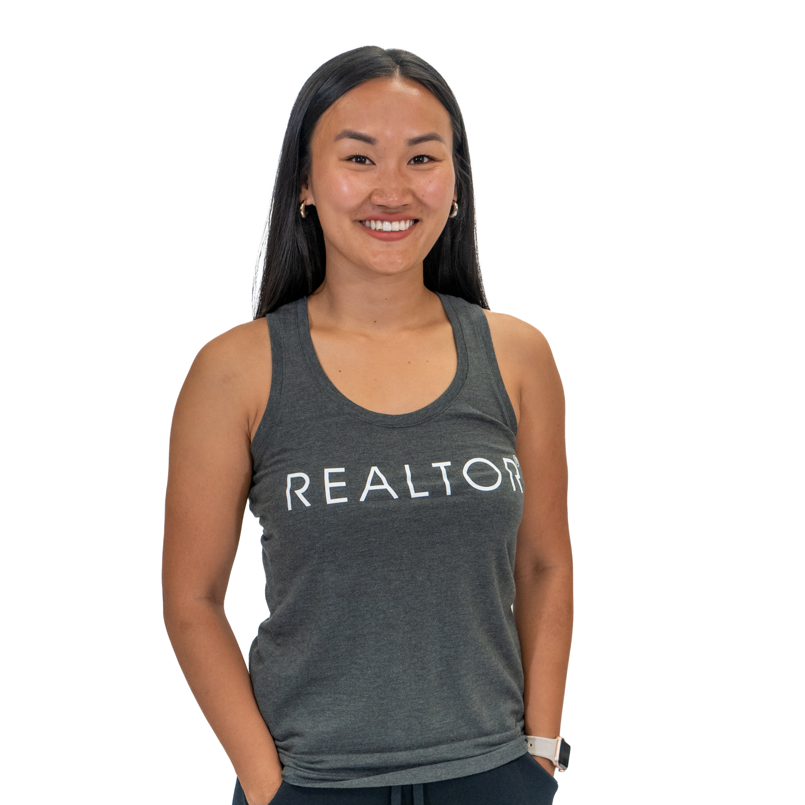 REALTOR® | Women’s Perfect Tri Racerback Tank Apparel Heathered Charcoal Small 