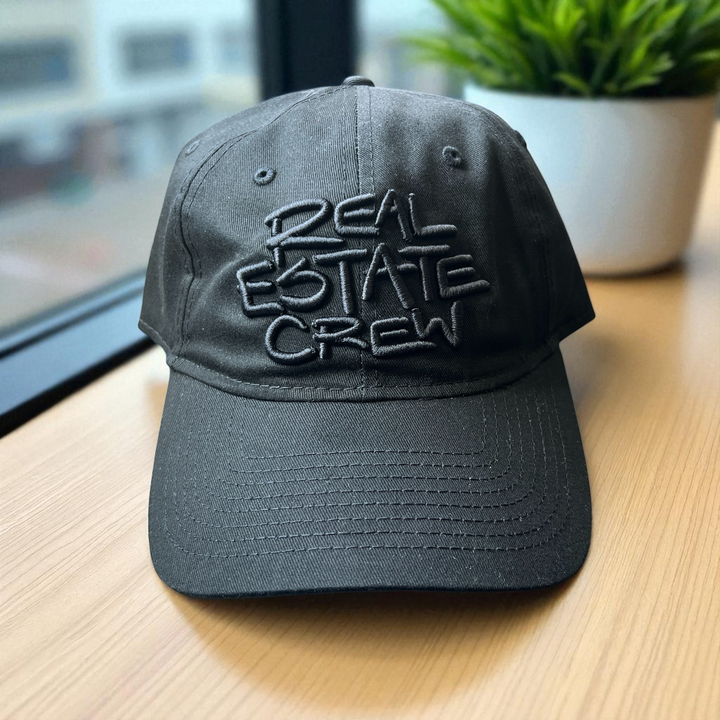 Real Estate Crew Cap | Bold Hats Black