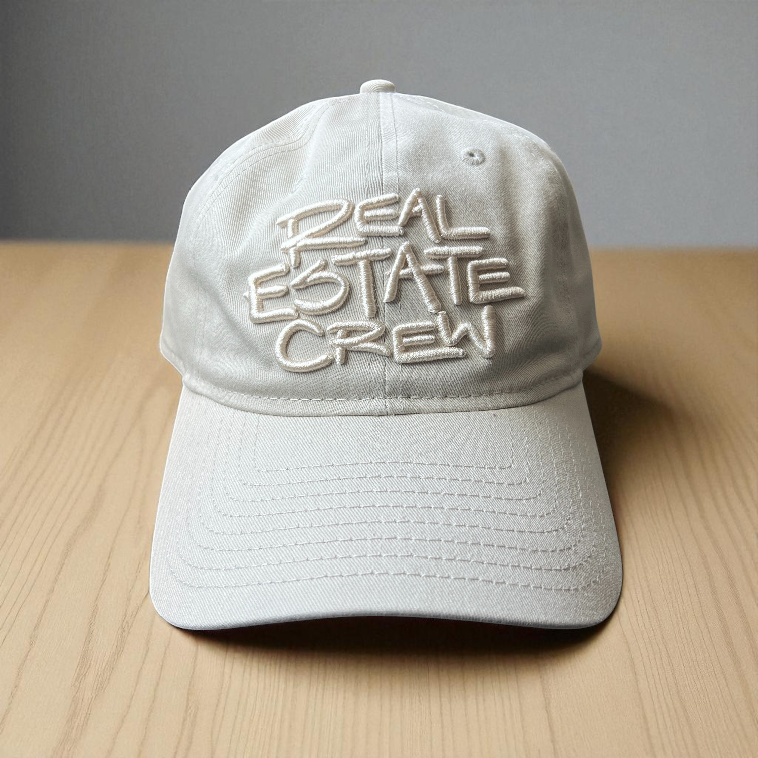 Real Estate Crew Cap | Bold Hats Stone
