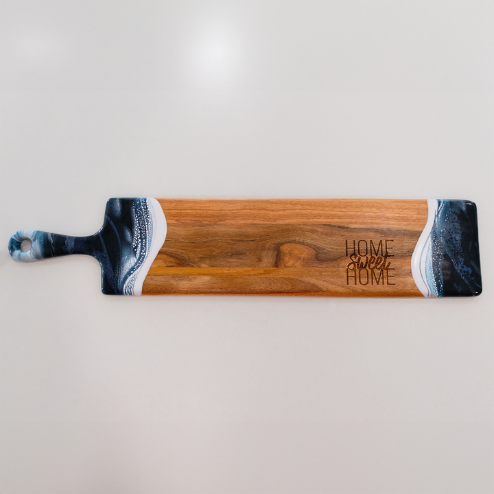 Home Sweet Home | Serving Board Cutting Board Baguette Navy Waves 