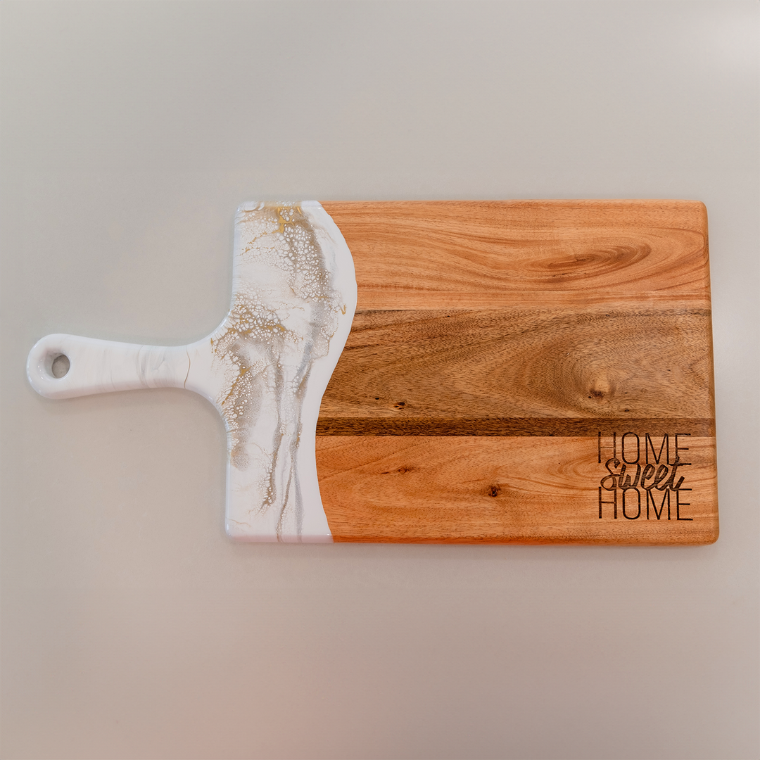 Home Sweet Home | Serving Board Cutting Board Large Gold Quartz 