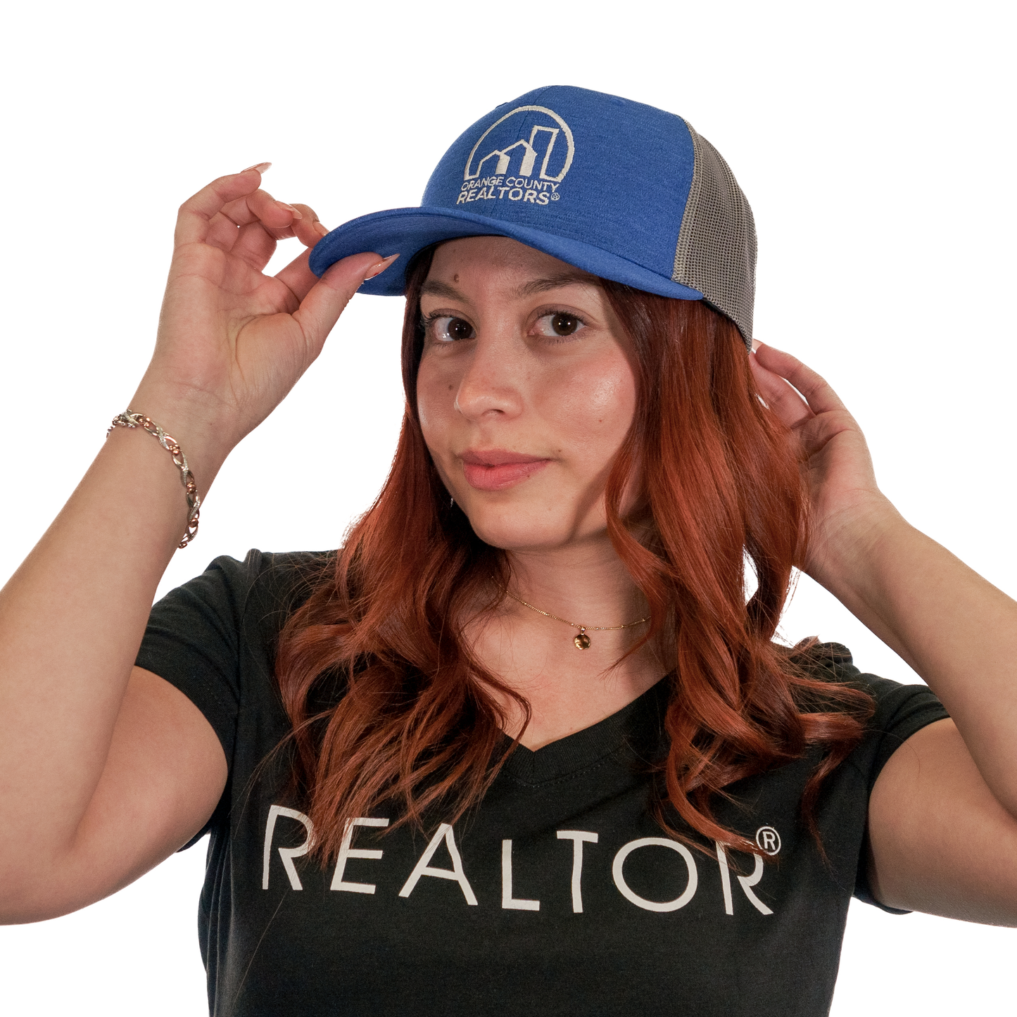 Orange County REALTORS® | Trucker Hat Hats Heathered Navy  