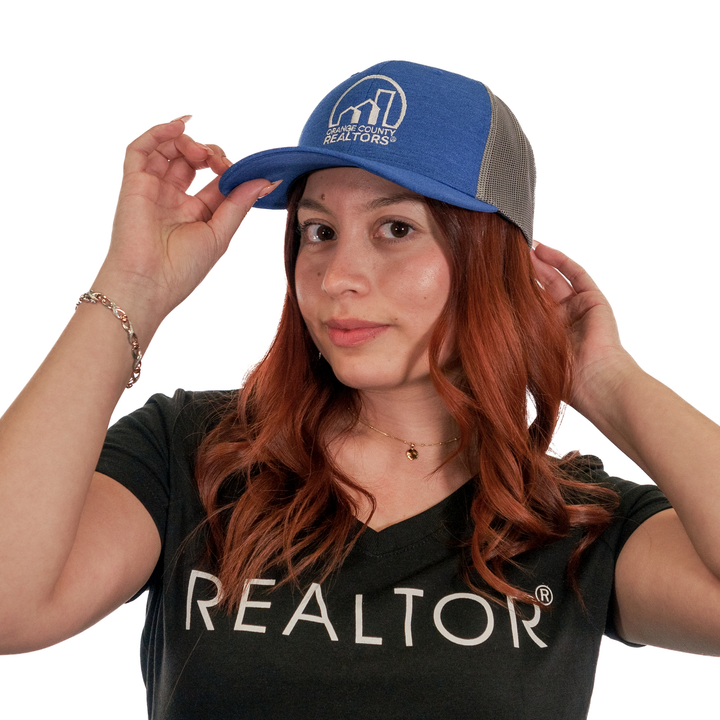 Orange County REALTORS® | Trucker Hat Hats Heathered Royal Navy  