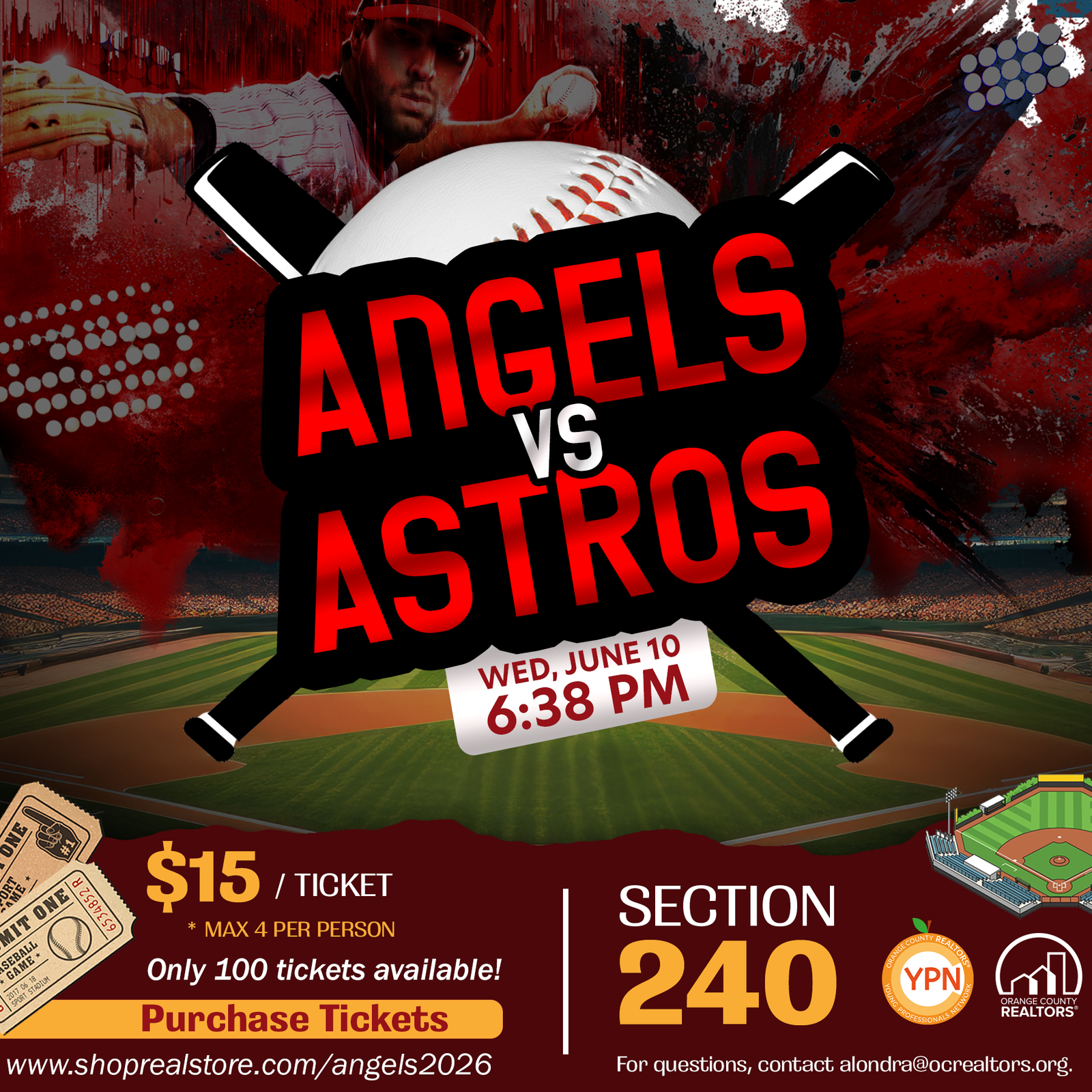 Ticket to YPN Angels Game | 2026 Ticket June 10 | Angels VS. Astros