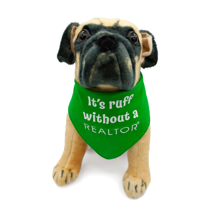 Dog Bandana - It's Ruff Without a REALTOR® Dog Apparel Large Green 