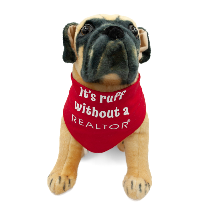Dog Bandana - It's Ruff Without a REALTOR® Dog Apparel Large Red 