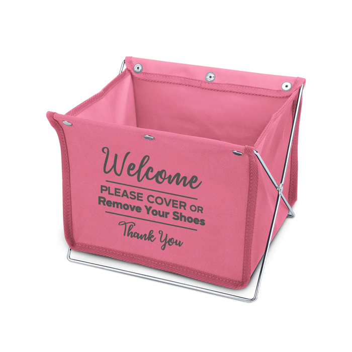 Foldable Shoe Cover Holder Open House Supplies Pink  