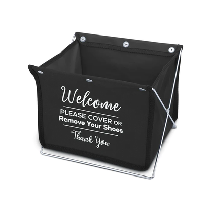 Foldable Shoe Cover Holder Open House Supplies Black  