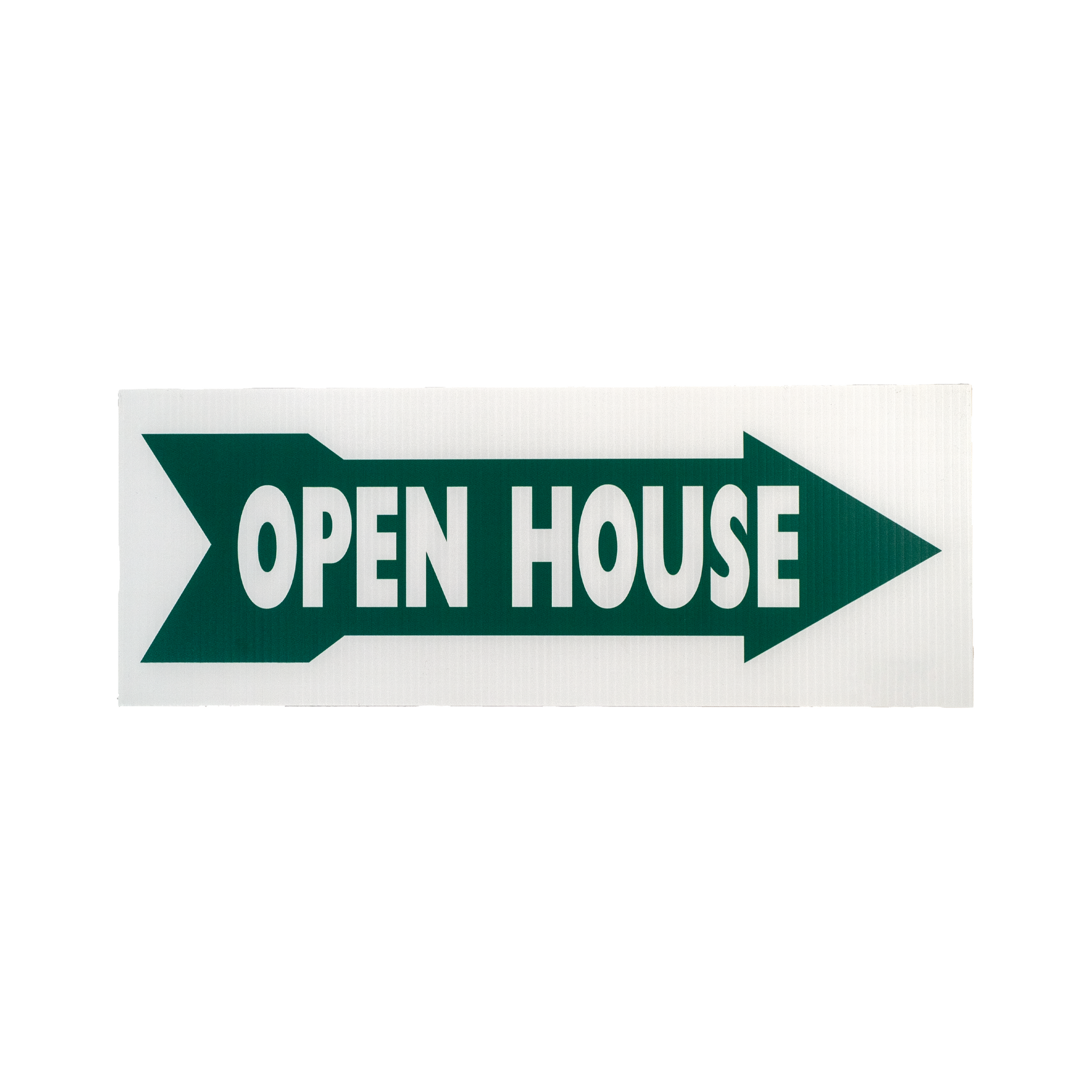 Green "Open House" Arrow Sign Sign   