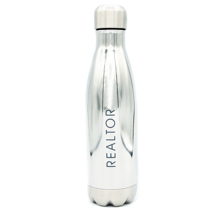 REALTOR® | H2O Go Force 17oz Bottle- FINAL SALE Water Bottles Platinum Silver  