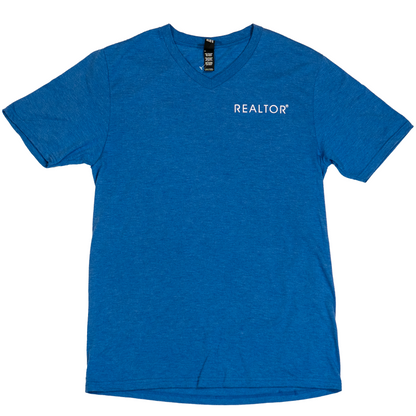 REALTOR® | Men's V-Neck T-Shirt - FINAL SALE Apparel Small Heathered Blue 