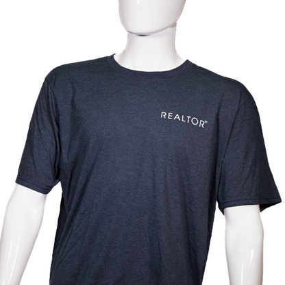 REALTOR® | Men's Perfect Crew Neck T-Shirt - FINAL SALE Apparel Small Heathered Navy 