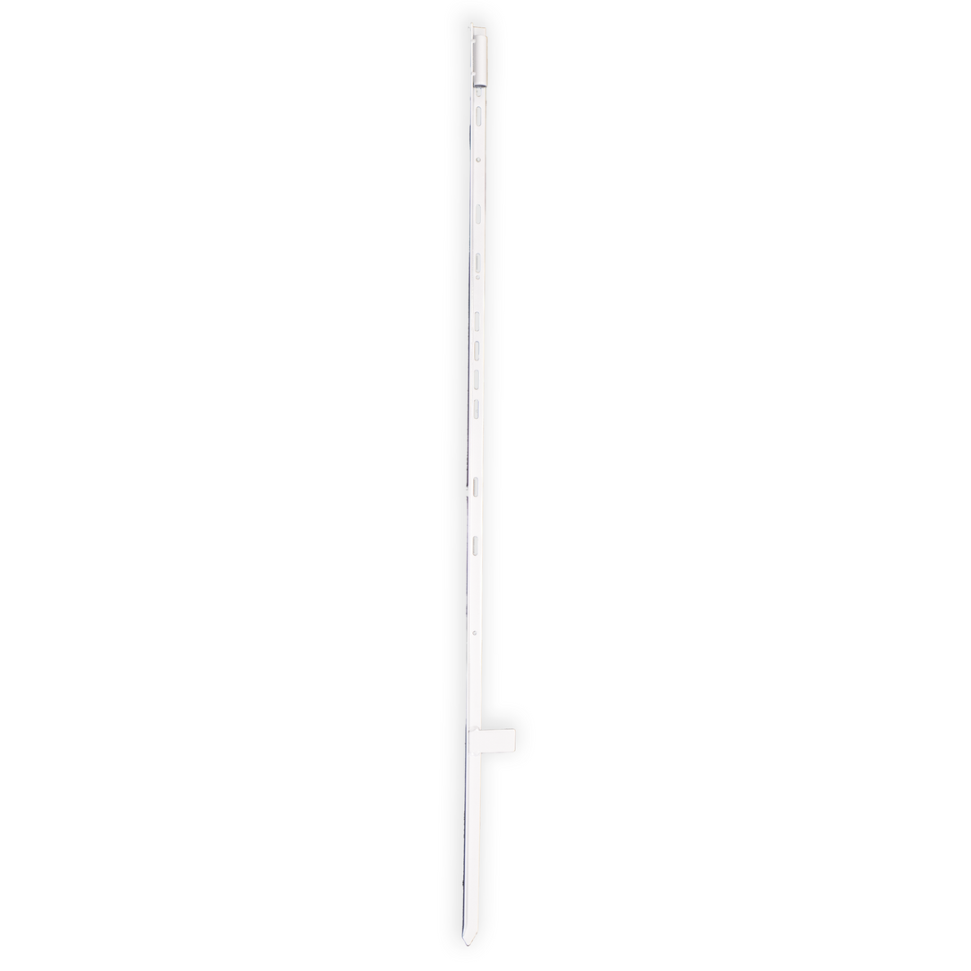 Metal T-Bar Stake w/ Flag Pole Holder Flag Accessories White  
