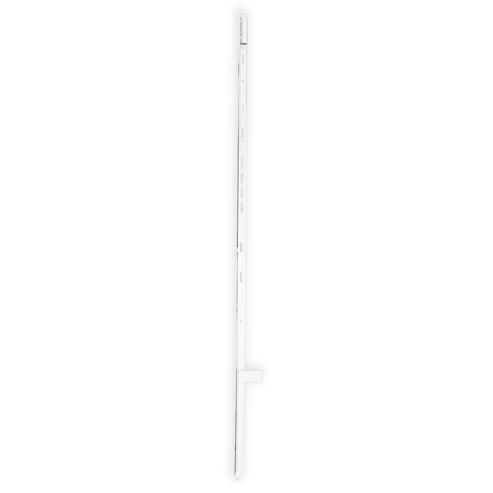 Metal T-Bar Stake w/ Flag Pole Holder Flag Accessories White  
