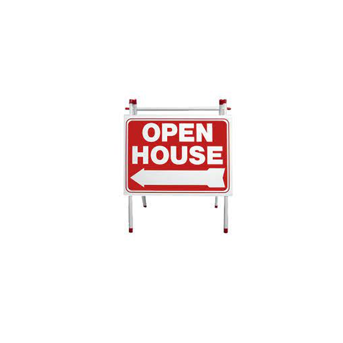 Plastic A-Frame w/ Open House Sign Sign Red  
