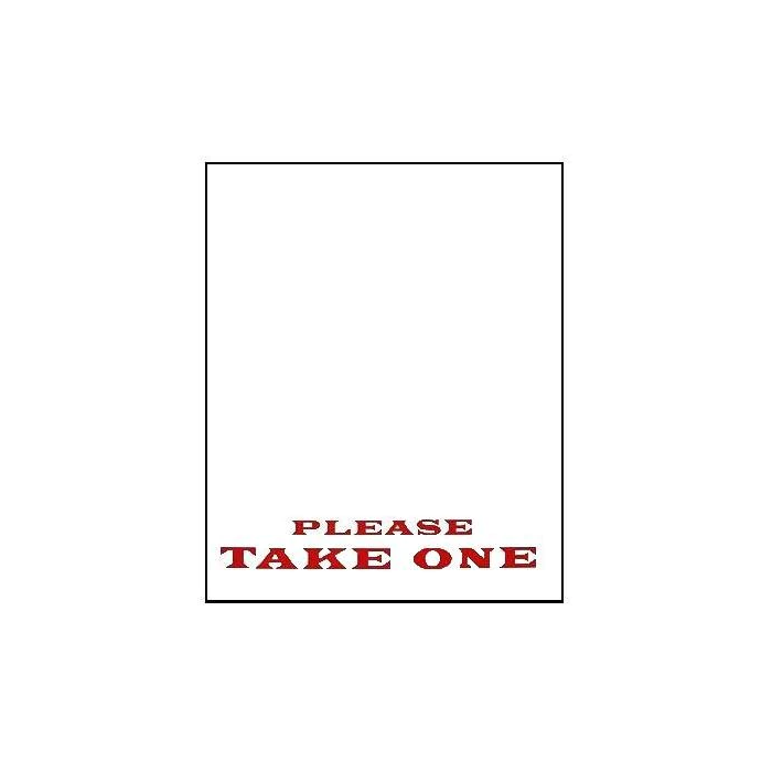 "Please Take One" Plexie Insert    
