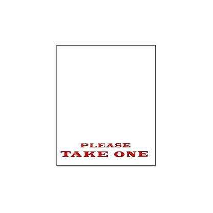 "Please Take One" Plexi Insert Real Estate Supplies   