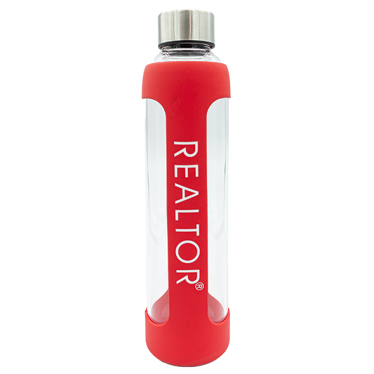REALTOR® | Glass Water Bottle - FINAL SALE Drinkware Red  