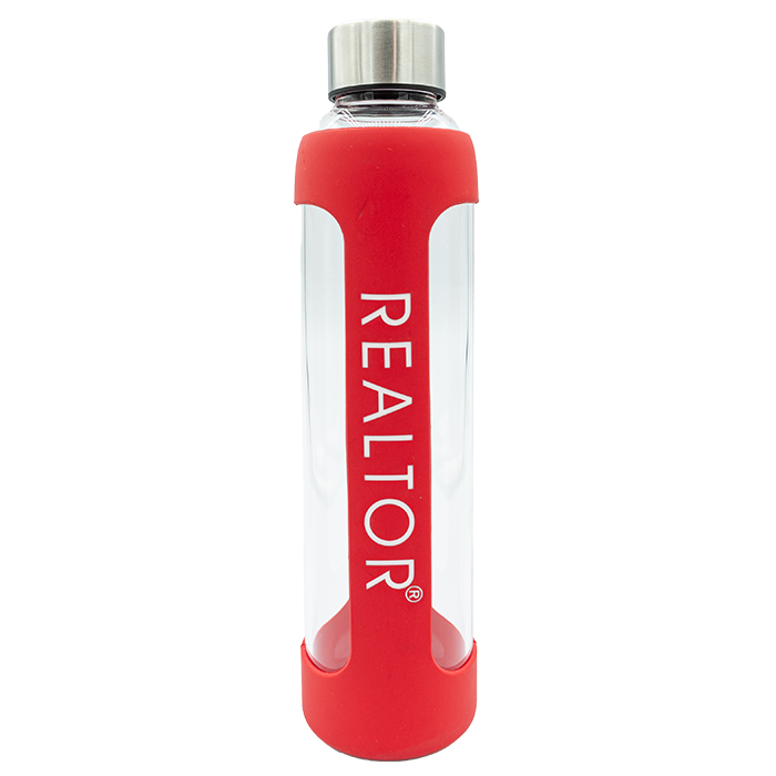 REALTOR® | Glass Water Bottle - FINAL SALE Drinkware Cherry Red  