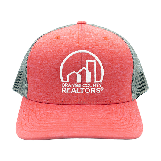 Orange County REALTORS® | Trucker Hat Hats Heathered Red  