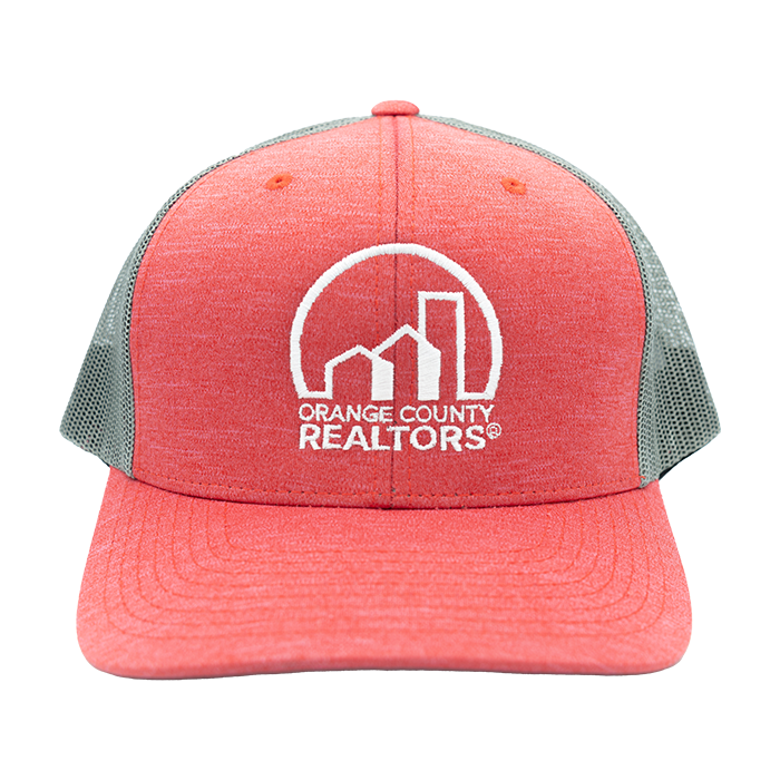 Orange County REALTORS® | Trucker Hat Hats Heathered Red  