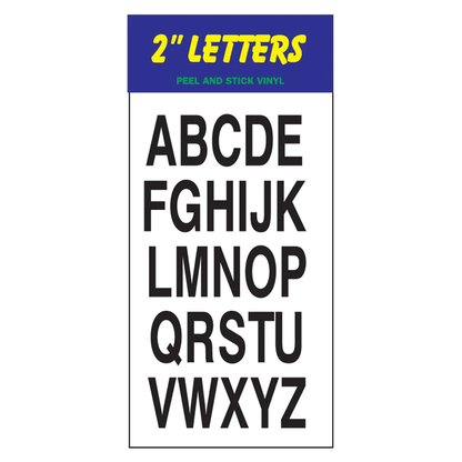 Vinyl Sign Stickers - 2" Letters Stickers Black  