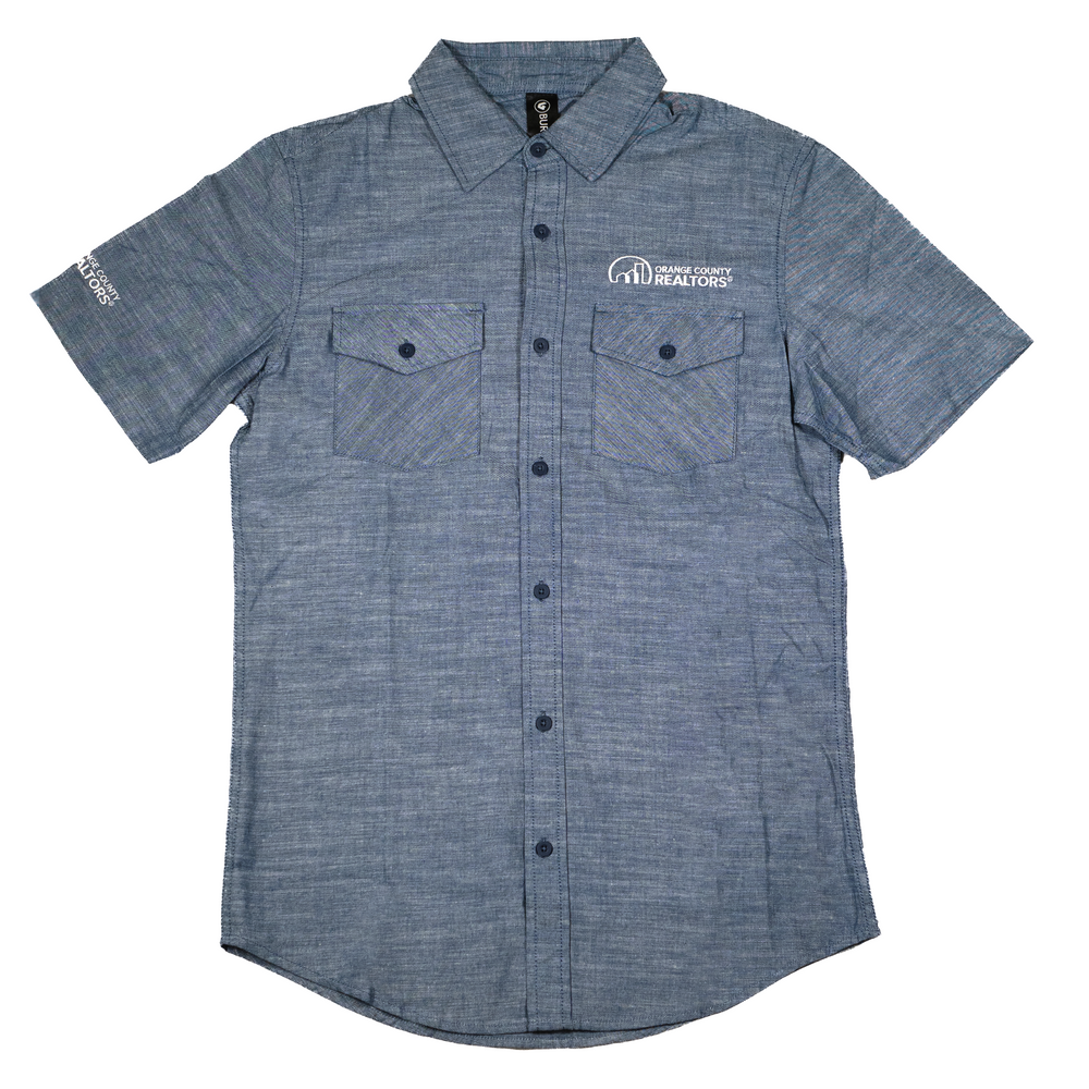 Orange County REALTORS® | Men's Woven Shirt Apparel Small Denim Blue 