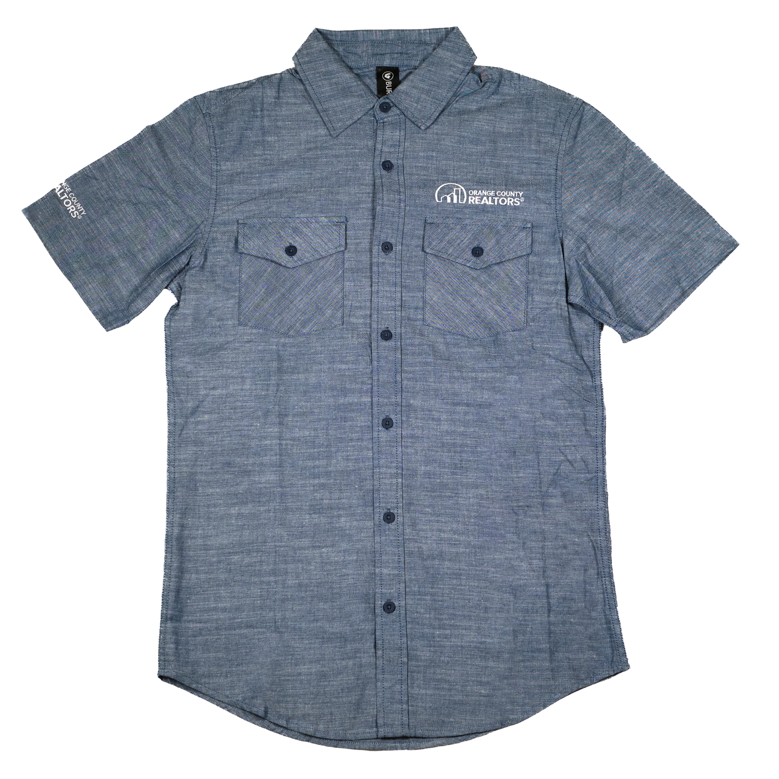 Orange County REALTORS® | Men's Woven Shirt - FINAL SALE Apparel Small Denim Blue
